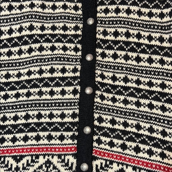 L.L. Bean Black and White Patterned women’s cardigan - Picture 4 of 7